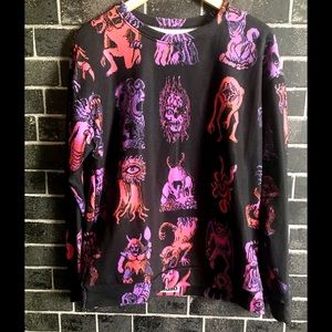 Monster Print Sweatshirt